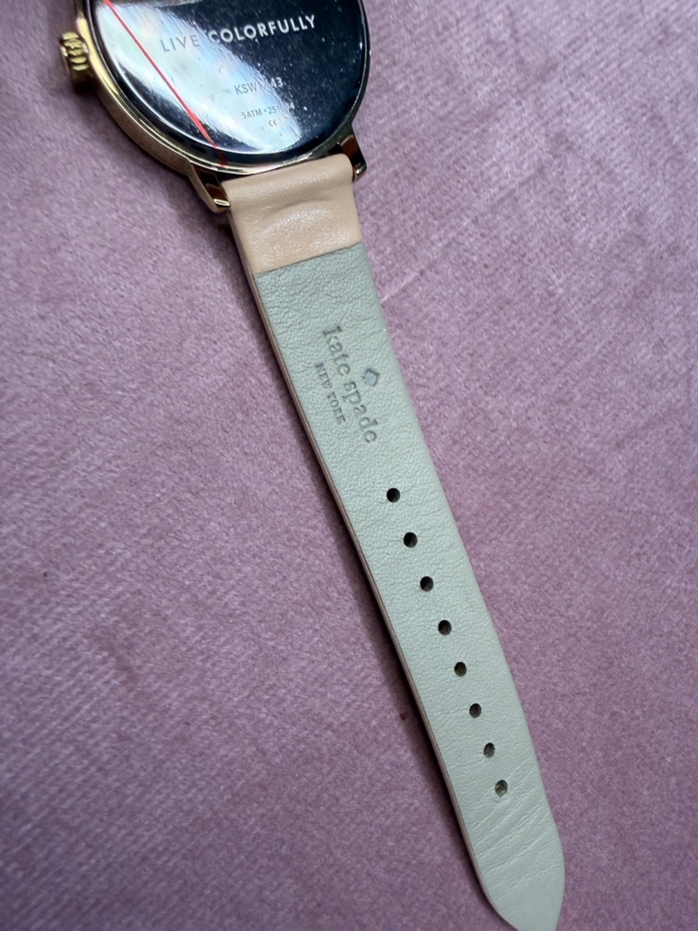 kate spade blush and gold pineapple dial watch - Picture 7 of 11